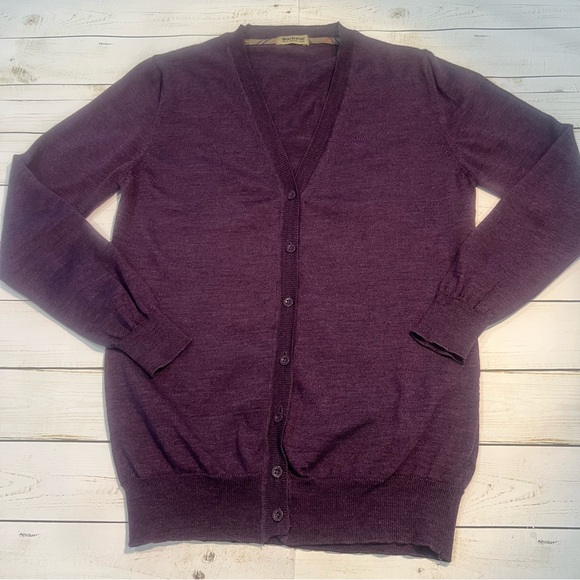 Barbour Valerie V-neck Cardigan Women’s Sz12 Purple - Picture 1 of 10